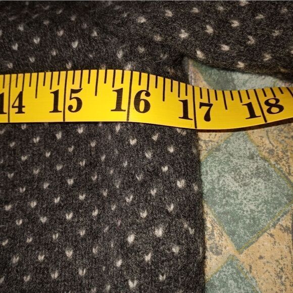Eagles Eye M Gray Polka Dots RaglanLslvs Button Up Knitted Wool Sweater Cardigan - Picture 3 of 7